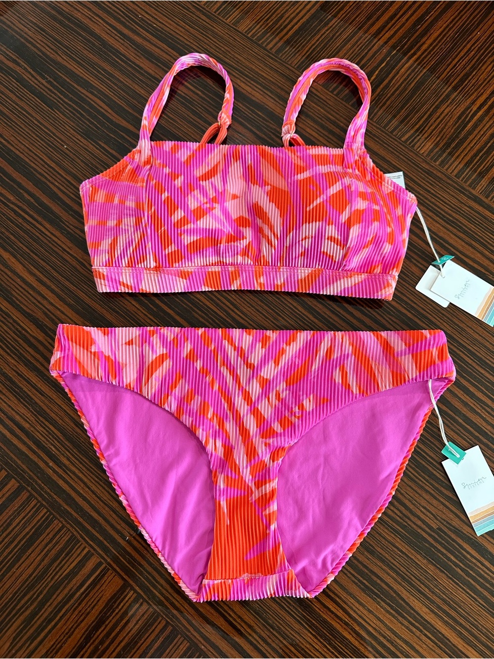 Swim Systems Bikini Set Palm Fusion Rio Rib NWT